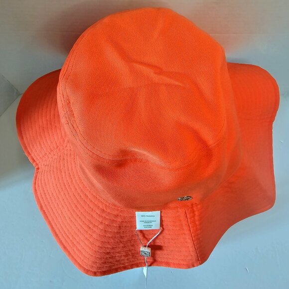 Lilly Pulitzer Reversible UPF 50+ Sun Hat Floral/Orange NWT - Picture 4 of 5